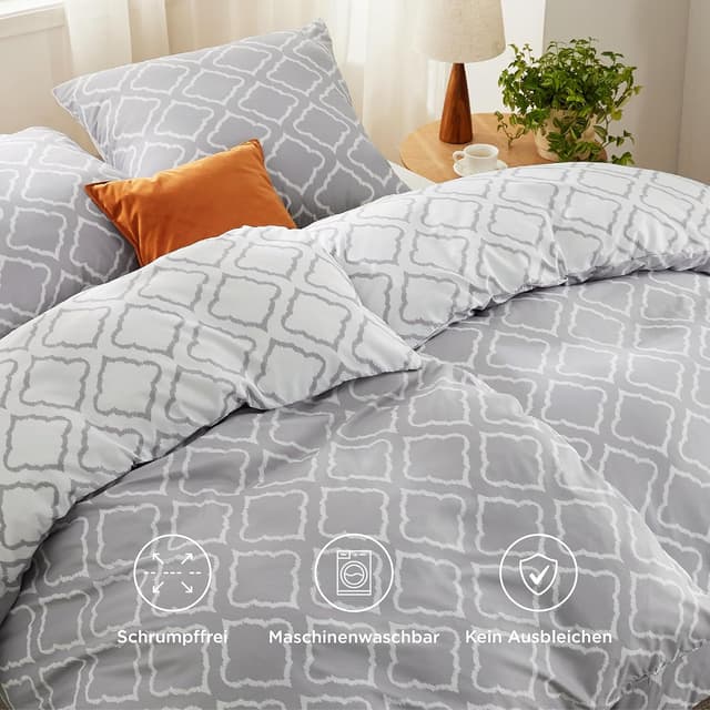 Detalle de BEDSURE Bettwäsche 135x200 mit Reißverschluss