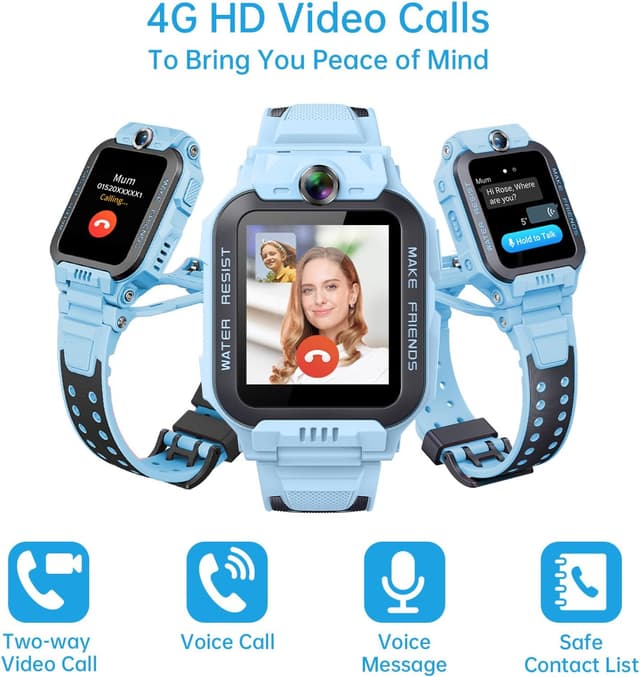 Detalle de imoo Z7 Kids Smart Watch (Z7, Blue) with GPS tracker, video calling and IPX8 swim resistance