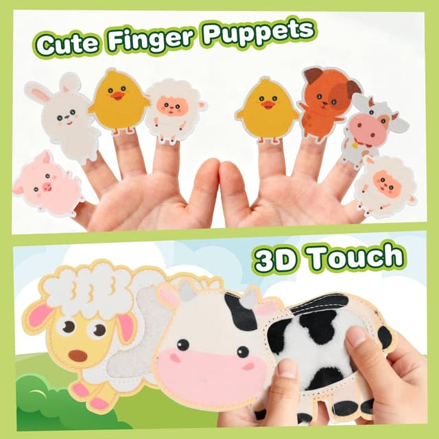 Detalle de Montessori Animal Farm Busy Board for 1 Year Olds