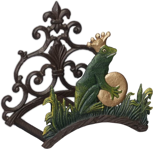 Detalle de Relaxdays Soporte Mangueras Pared 23x24x15 cm