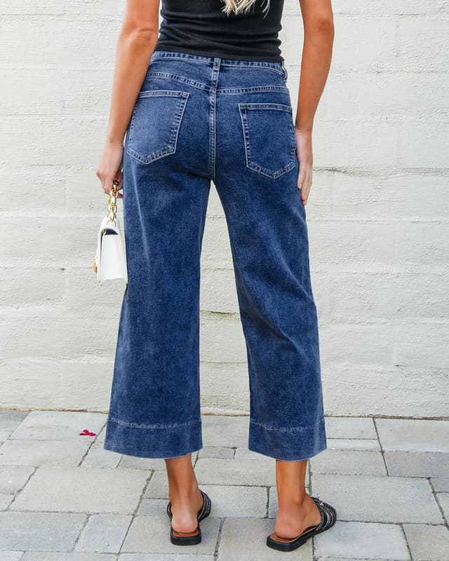 Detalle 2 de GRAPENT Capri High‑Waisted Wide Leg Jeans
