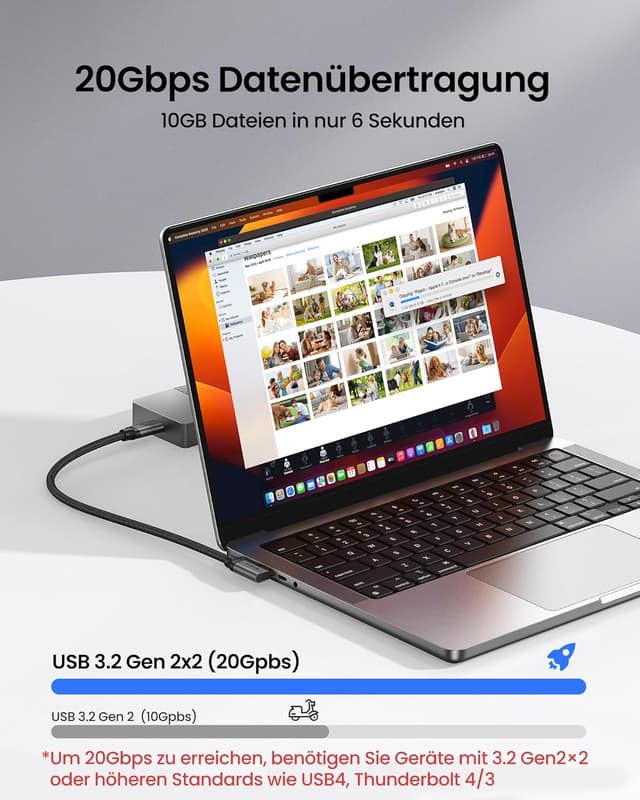 Detalle de Silkland USB-C Datenkabel 20 Gbit/s