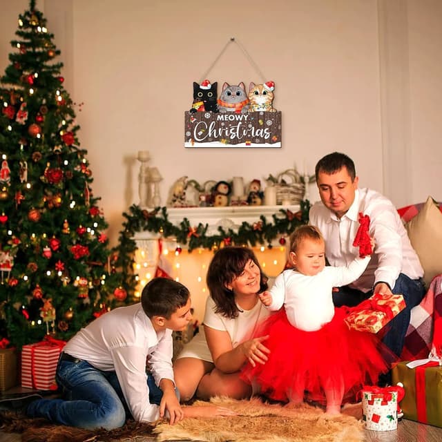 Thumbnail 4 de KAIRNE Cats Merry Christmas wooden sign