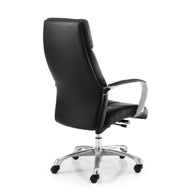 Detalle de Euromof Dublín Sillón Oficina Respaldo Alto Ecopiel Negra