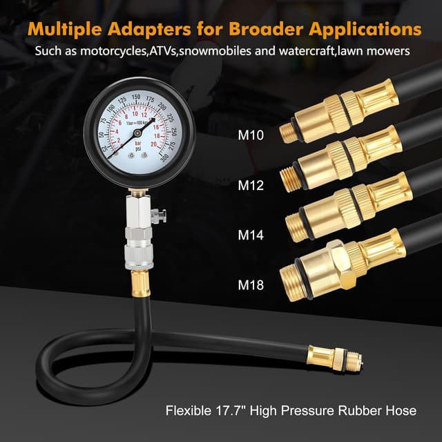 Thumbnail 4 de BETOOLL HW0130 8pcs Compression Tester Kit for Petrol Engines