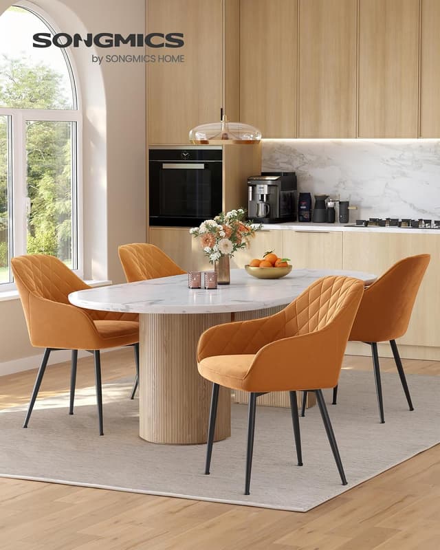 Detalle 2 de SONG MICS LDC088K01 Silla de Comedor de Terciopelo