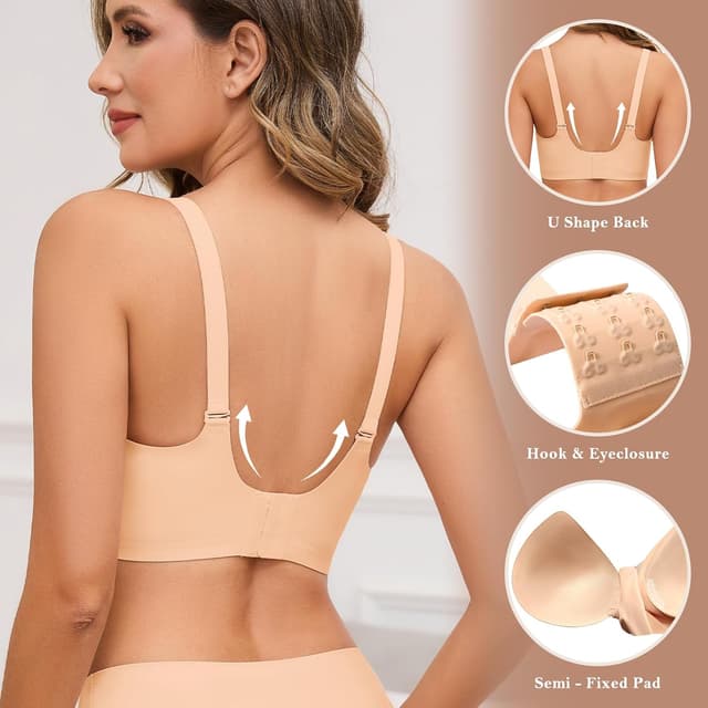 Thumbnail 2 de TOMEEK Reggiseno senza ferretto push up imbottito