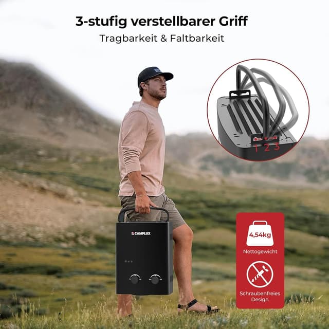 Detalle 2 de Camplux AY132B-DE Tankloser Durchlauferhitzer 10 kW