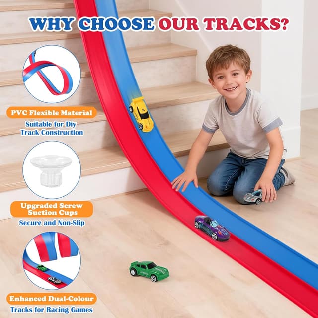 Detalle 1 de Flexible race track 4.6M with 4 cars