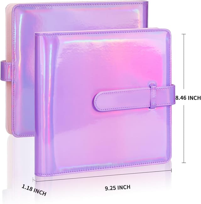Detalle 2 de Ruibytree 360-Fach Fotoalbum für Sofortbildkameras (Magisch Violett) – passend für Instax Mini & Polaroid Snap