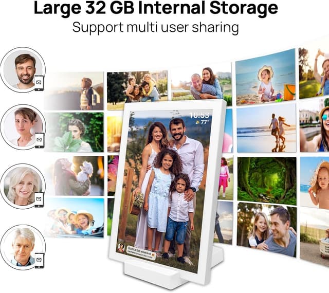 Thumbnail 5 de FRAMEO 10.1 Inch WiFi Digital Photo Frame 32GB 🖼