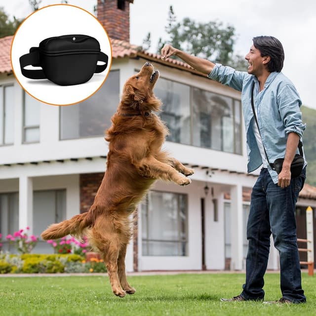 Thumbnail 5 de Aomig Silicone Premium Dog Treat Pouch with Magnetic Closure (Black) – portable walking & training dog food bag