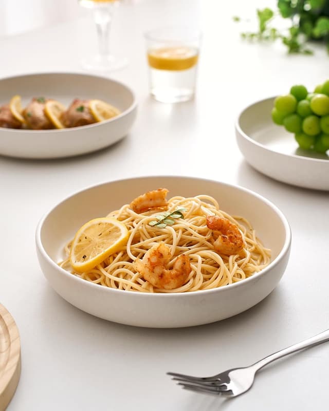 Thumbnail 6 de famiware Milkyway Pasta Bowls Set of 4 (8.5" Large) in Matte White