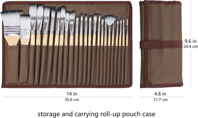 Detalle 2 de Artecho Pinselset 24 Pinsel für Malerei 🎨