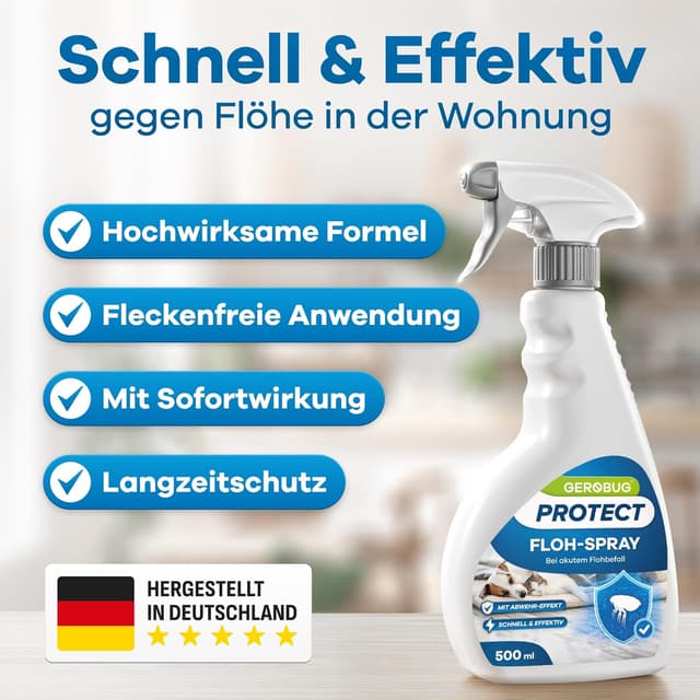 Detalle 2 de Gerobug Floh-Spray für Wohnung 500 ml