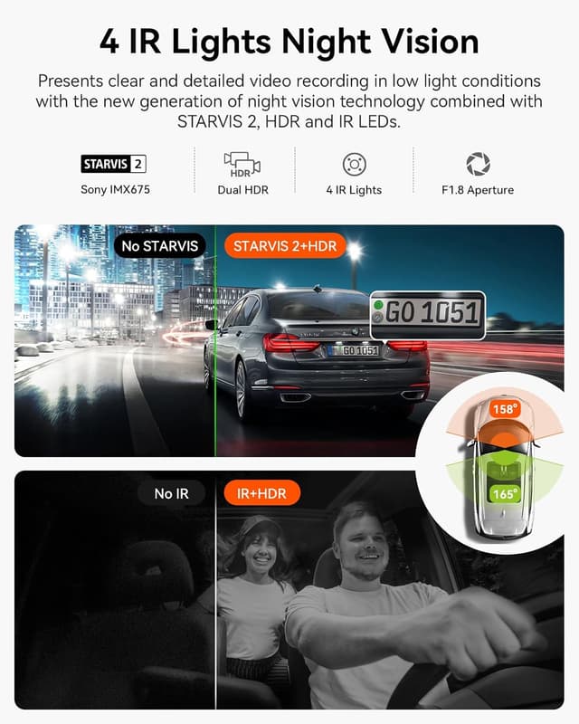 Detalle de Vantrue N2X 2.7K Dash Cam 512GB