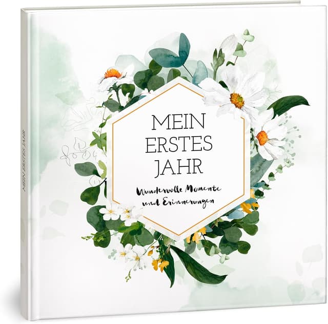 Detalle de Babyalbum „Mein erstes Jahr“ – Baby Erinnerungsbuch zum Ausfüllen (72 Seiten) von Herzthaler