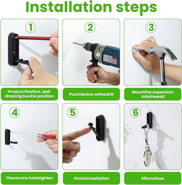 Thumbnail 6 de Mooche 73mm Foldable Wall Hook for Coats 🧷