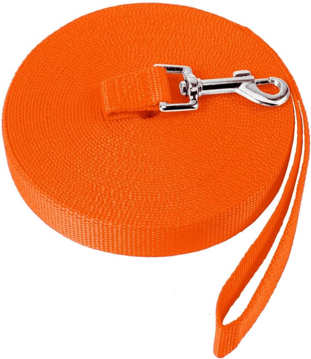 Detalle de NavoX laisse de dressage pour chien longue en nylon solide, 5 m (orange)