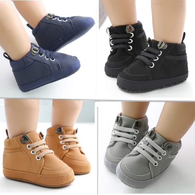 Detalle de RVROVIC Baby First Walkers Anti-Slip Sneakers & Soft Ankle Boots
