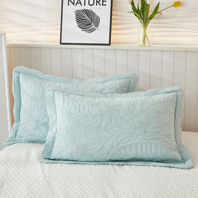 Thumbnail 6 de MarCielo 3-Piece 100% Cotton Oversized Bedspread Quilt Coverlet Set (Aruba Blue) — Oversized King