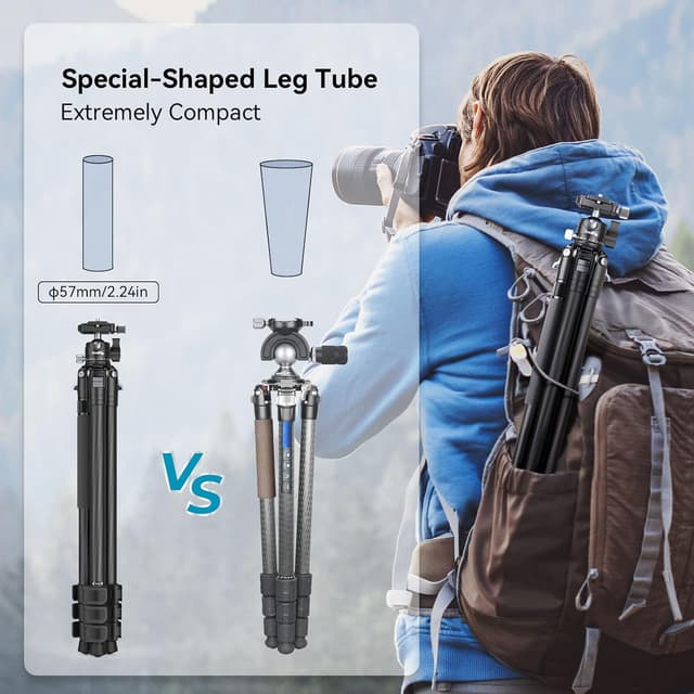 Thumbnail 4 de SMALLRIG AP-10-4060 52" carbon fibre tripod 12 kg load