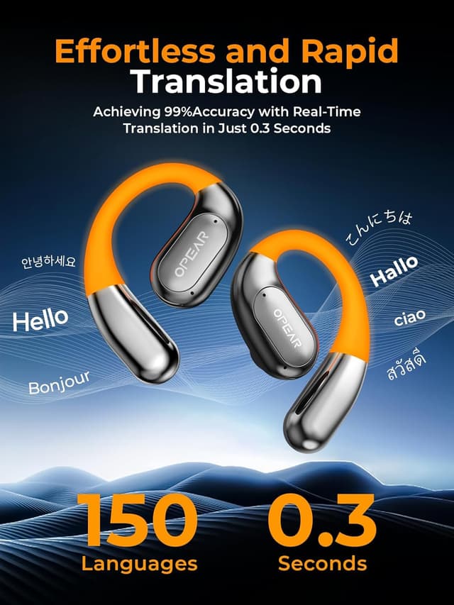 Detalle de Auricolari traduzione AI 150 lingue Bluetooth 5.4