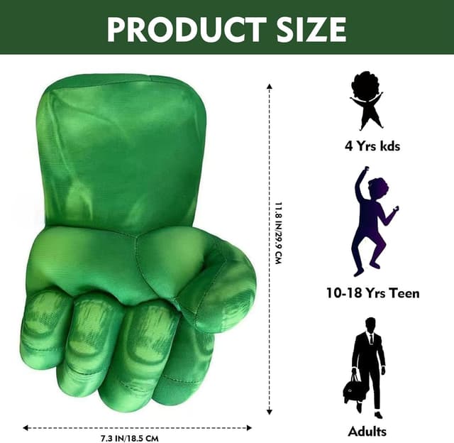 Detalle 2 de HOUSN Gants de héros en peluche pour enfants (28 cm) : jouet cosplay façon boxe