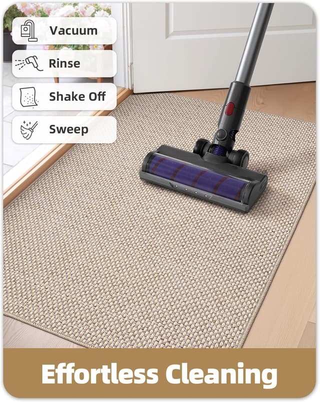 Thumbnail 6 de COLOR&GEOMETRY Klein Schmutzfangmatte Innen 61x91 cm – rutschfeste Fußmatte für Eingangstür, innen & außen (Beige)