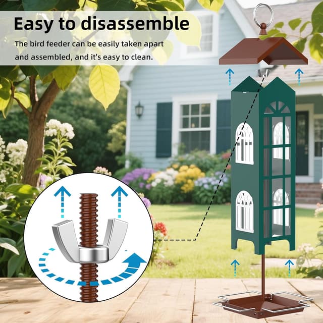 Detalle 2 de Metal Bird Feeder Waterproof Hanging