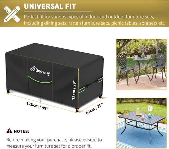 Detalle de BEEWAY cover for garden furniture, 420D