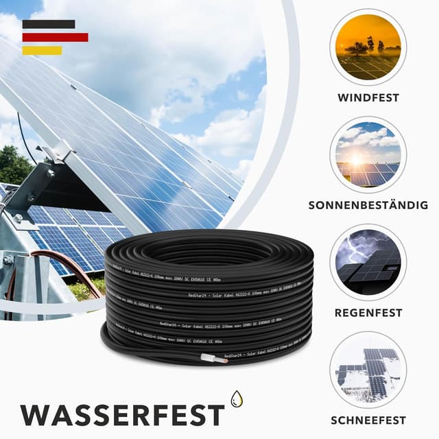 Thumbnail 6 de RedStar24 Premium Solarkabel 6mm² Schwarz 50m