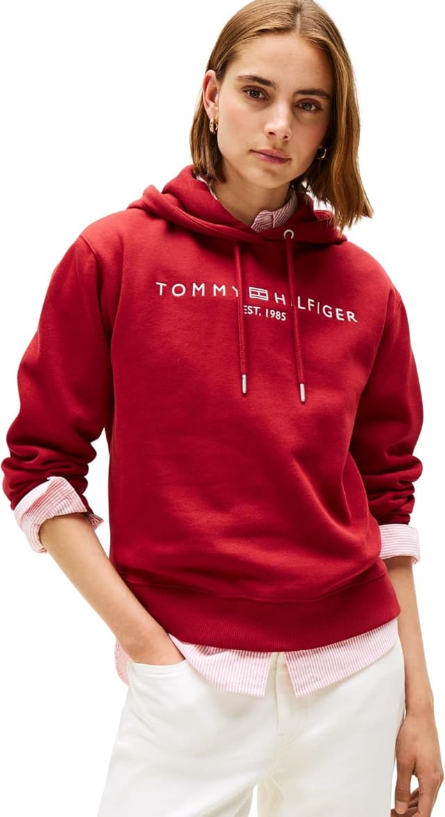 Detalle de Tommy Hilfiger Women’s Logo Hoodie for everyday comfort