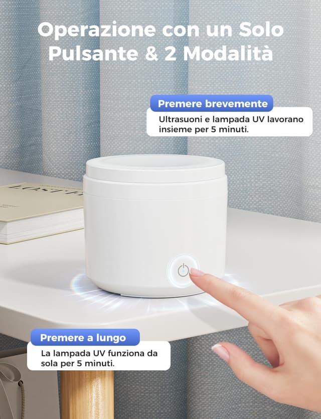 Thumbnail 5 de Acmeenjoy Pulitore Ultrasuoni 48000Hz 200ml 🪥