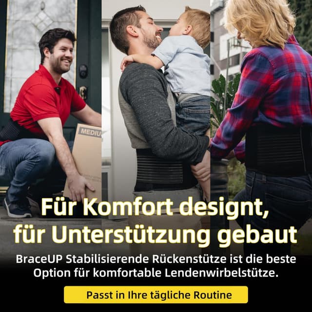 Thumbnail 6 de BraceUP Rückengurt Rückenstützgürtel mit atmungsaktivem Mesh – Lendenwirbelstütze für Herren & Damen (XXL 110–135 cm)