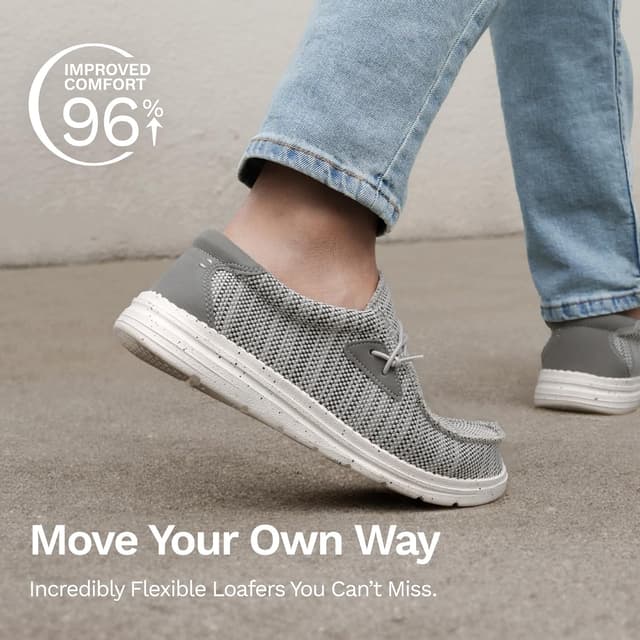 Detalle de Bruno Marc Men’s Casual Slip-on Loafers with Stretch Knit Upper (Breathable Comfort)