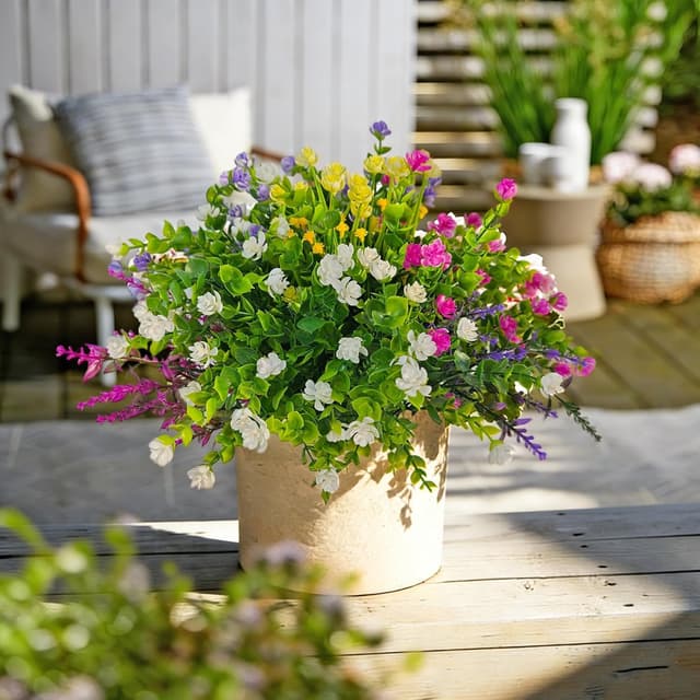 Thumbnail 6 de LuckyCao Künstliche Blumen 9 Bündel