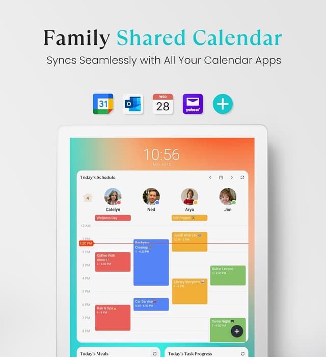 Detalle de Cozyla Mate Digital Calendar+ 2 32" 4K smart wall planner with touchscreen, chores and family profiles