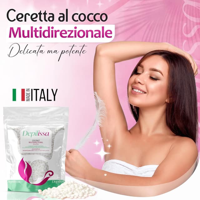 Detalle de DEPILISSA Perle di Cera Brasiliana Multidirezionale Depilissa Coconut 400g