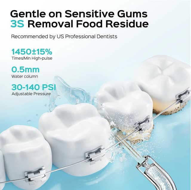 Detalle 2 de COSLUS T40 Mini Water Flosser 4‑mode, IPX7