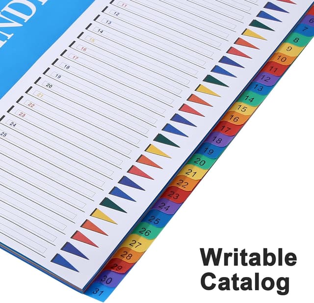 Thumbnail 6 de 1–31 Part File Dividers A4 (5 Pack) PVC plastic dividers for ring binders with 11 holes and content list