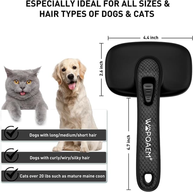 Thumbnail 5 de WOPQAEM Dog Brush Self Cleaning Slicker