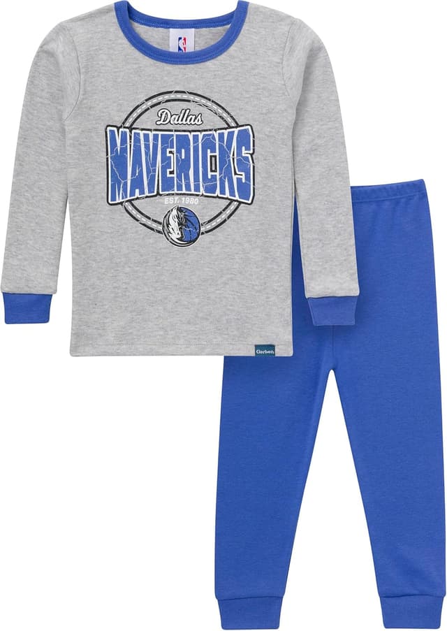 Detalle de Gerber Baby NBA Team Snug Fit Cotton Pajamas (Dallas Mavericks)