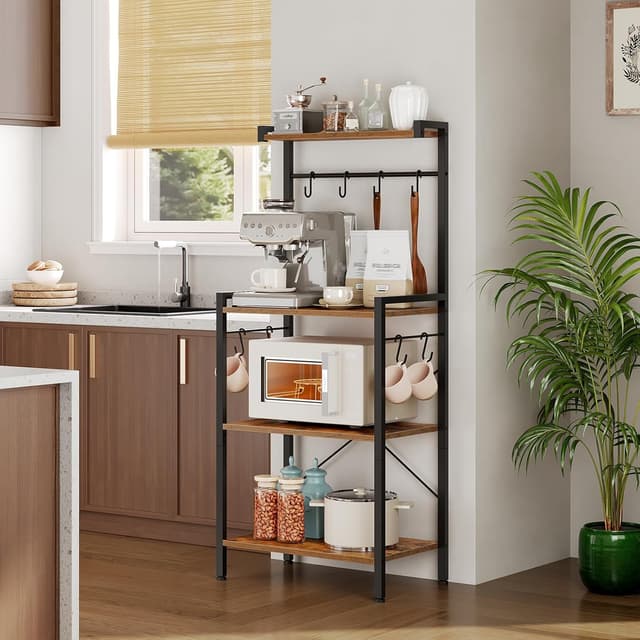 Detalle 2 de HOOBRO BF04HB01 4-Tier Kitchen Bakers Rack 🍽