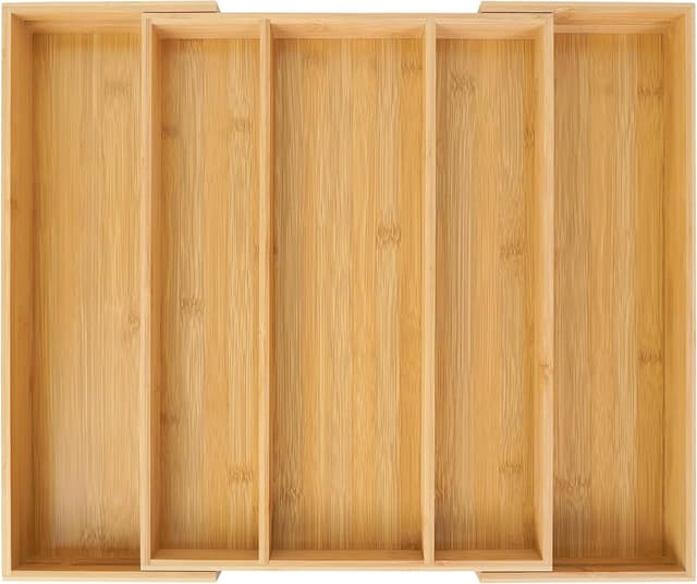Detalle de Utoplike Bamboo Kitchen Drawer Organizer ⚙