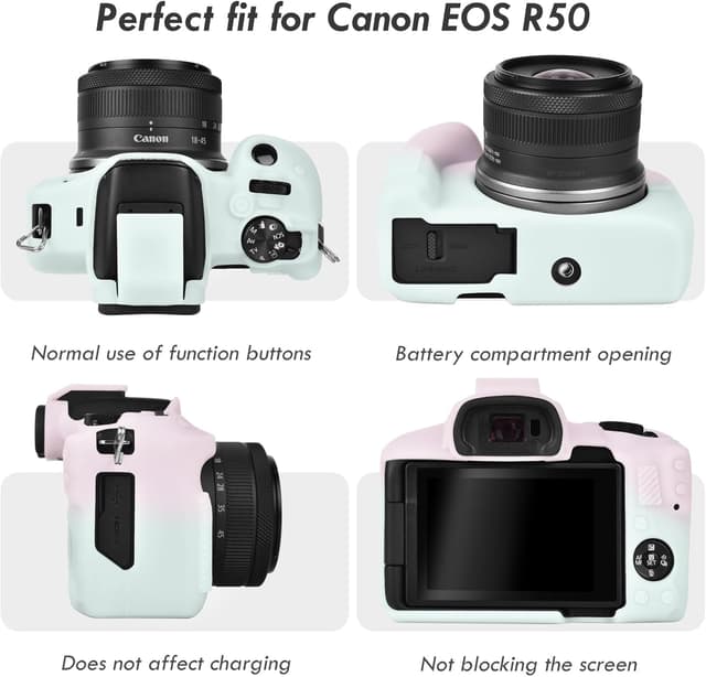Detalle de Rieibi EOSR50 EOS R50 Case – soft silicone protective cover for Canon EOS R50 (gradient)