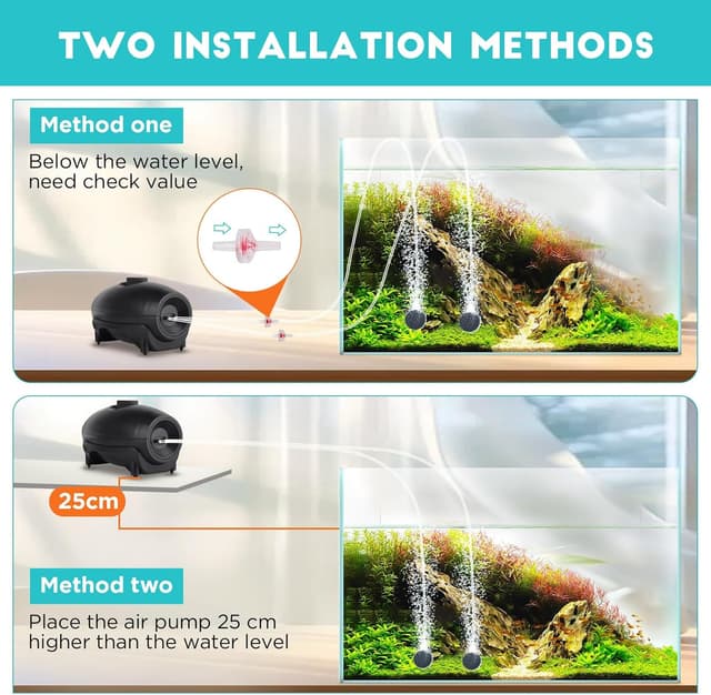 Thumbnail 4 de hygger Aquarium Luftpumpe 530L/H