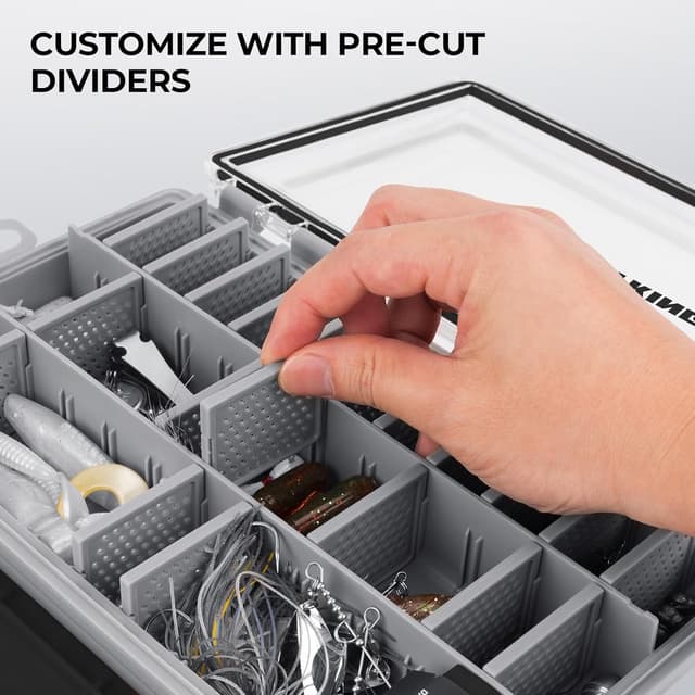 Detalle de KastKing HyperSeal Waterproof Tackle Box (3600/3700) with Removable Dividers