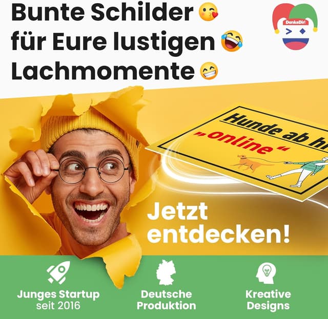 Thumbnail 6 de DankeDir! Hunde ab hier online Schild 30 x 20 cm