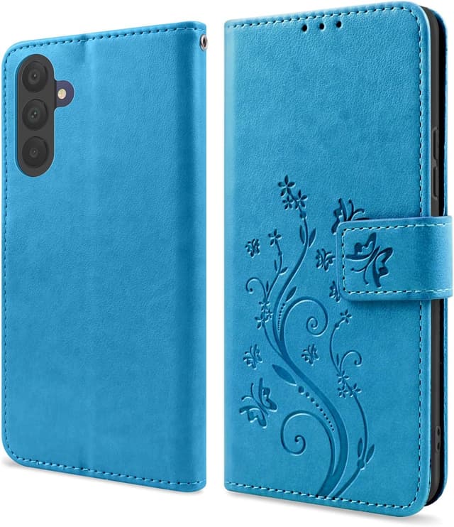 Thumbnail 6 de YIRSUR Handyhülle für Samsung Galaxy A36 5G (Blau) mit Flip-Case, 3 Kartenfächern und Hartglas-Schutzfolie